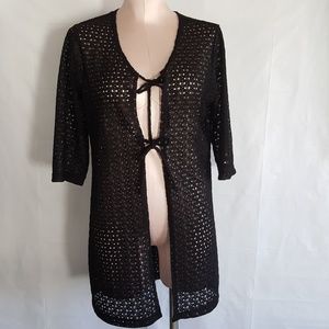 Anne Cole Black Swimsuit Cover-Up Size Small